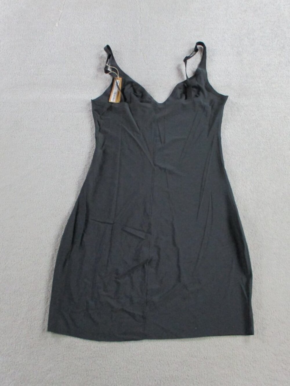 SKIMS Foundations Slip Dress Womens Medium Onyx Black Classic V Neck Adjustable - Picture 3 of 9